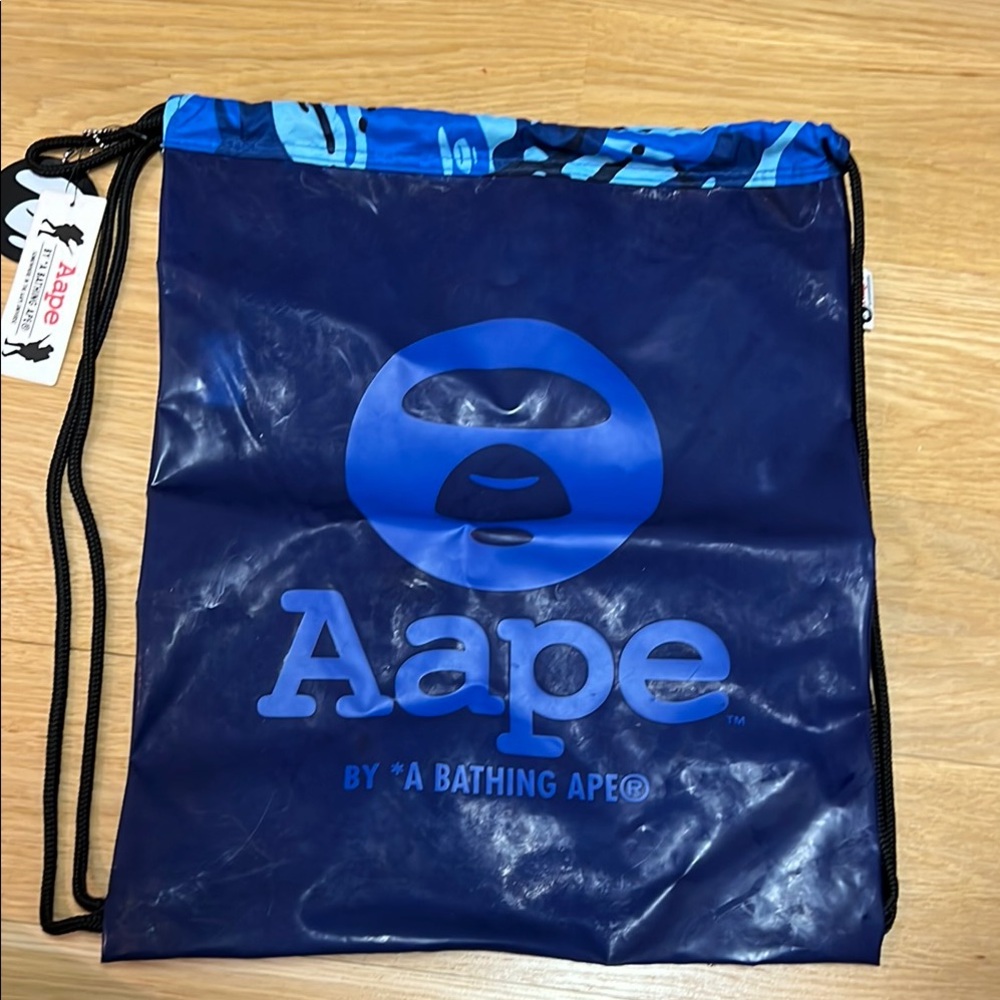 Blue Backpack with Bold Logo